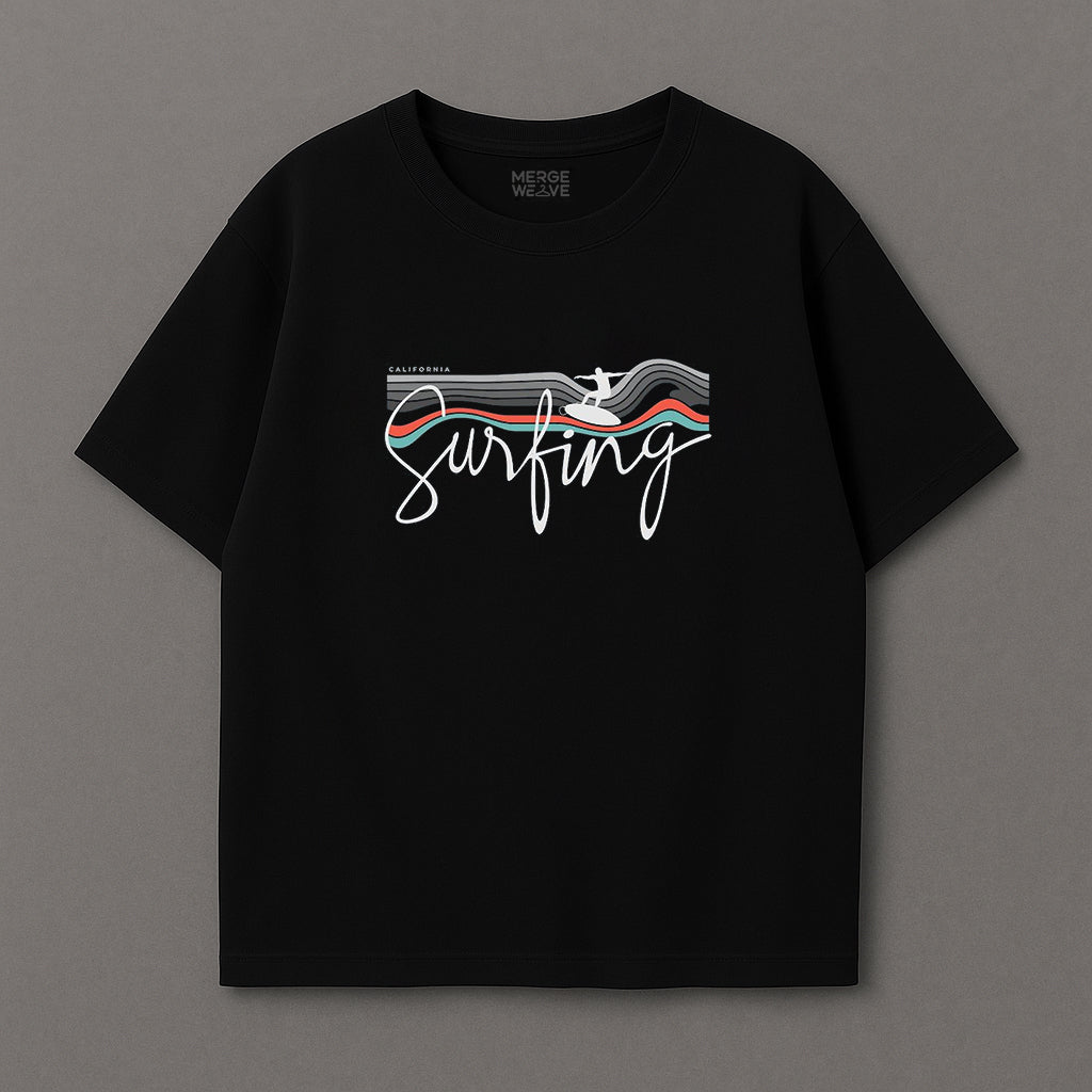 Drop Shoulder T-shirt ( Surfing )
