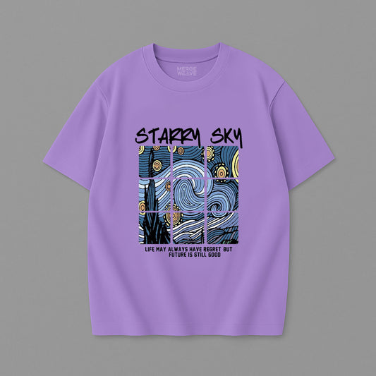Drop Shoulder T-Shirt ( Starry Window )