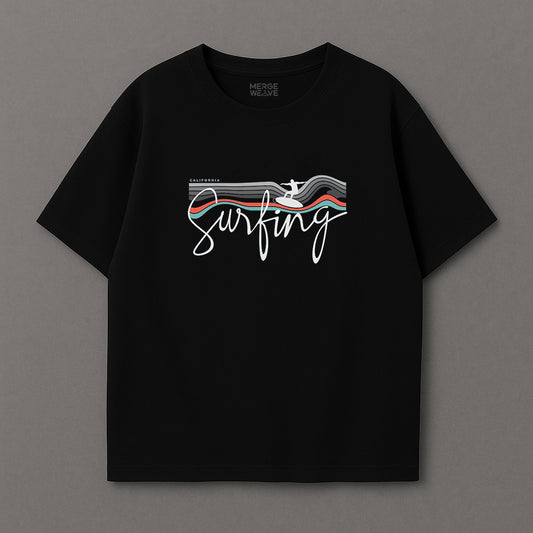 Drop Shoulder T-shirt ( Surfing )